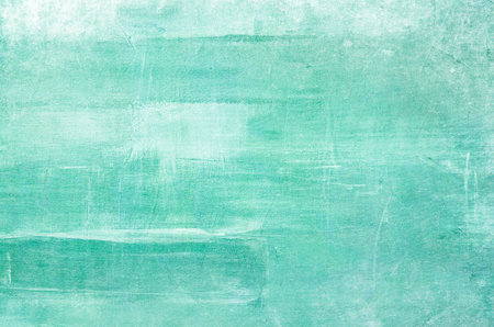 Aquamarine abstract painting on canvas grunge background or textureの写真素材