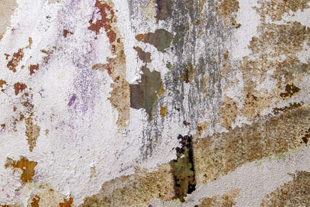 Old corroded metal with peeling paint, abstract grunge background or textureの写真素材