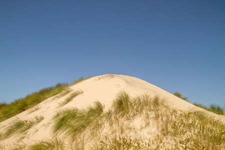 Sand dune and blue skyの写真素材
