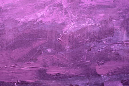 Purple abstract canvas painting background or textureの写真素材