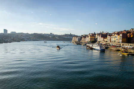 Porto city and Douro river viewsの写真素材