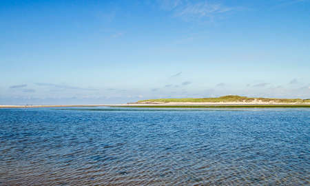 Marshland landscape in De Slufter nature reserve, Nationaal Park Duinen van Texel in the island of Texel, North Holland, Netherlandsの写真素材
