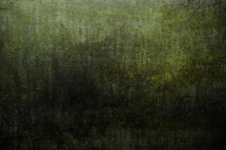 Worn out dark green wall backdrop, grunge background or textureの写真素材