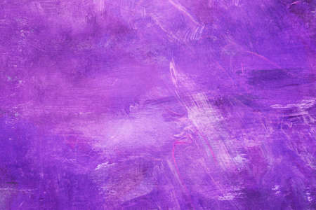 Abstract psychedelic purple painting background on canvas grunge textureの写真素材