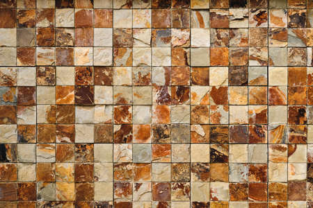 Rustic natural stone mosaic wall facing ceramic porcelain tiles stonewear with square format rusty slabsの写真素材