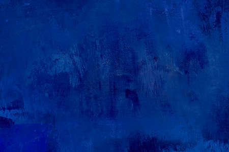 Cobalt blue painting backdrop on canvas, grunge background or textureの写真素材