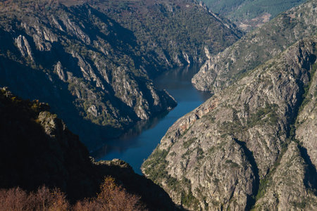 Sil river Canyon in Ribeira Sacra, Galicia, Spainの写真素材