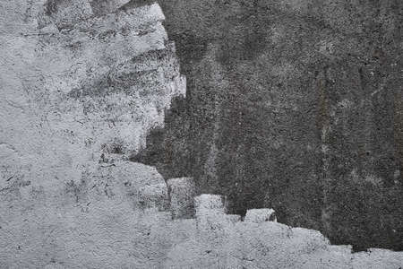 Cement wall with limewash white strokes, grunge background or textureの写真素材