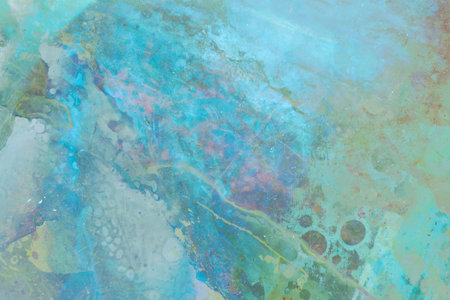 Emulsion on old photographic plate, abstract psychedelic background or texture
