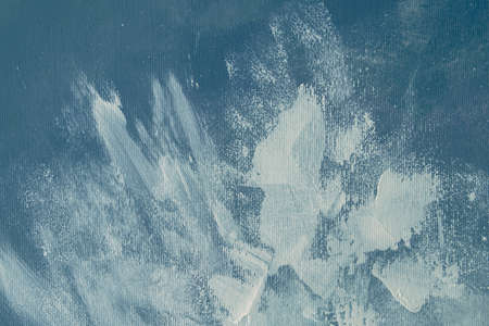 Blue splattered canvas grunge background or textureの写真素材