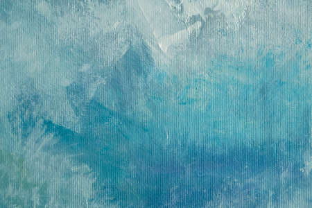 Blue splattered canvas grunge background or textureの写真素材