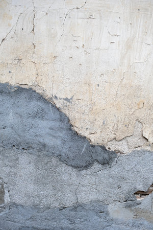 Old  lime and cement rendered wall with plaster coatingの写真素材