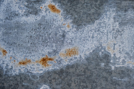 Old corroded metall plate with damp grunge texture