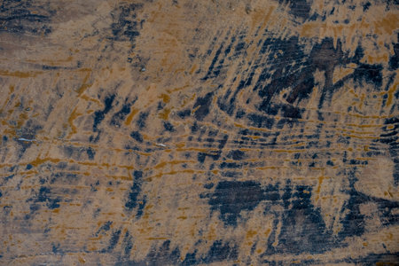 Old weathered wood texture with worn out paintの写真素材