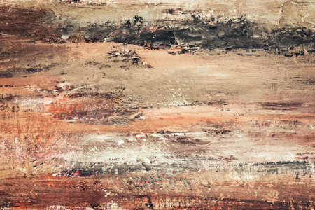 Earthly colored abstract painting grunge backgroundの写真素材
