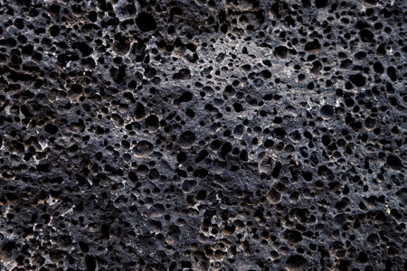 Volcanic rock porous texture detailの写真素材