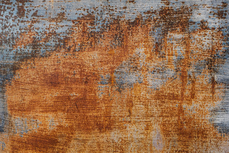 Old weathered and rusty metal plate grunge textureの写真素材