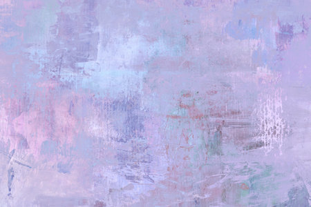 Canvas stained with acrylic paint, purple colored grunge backgroundの写真素材