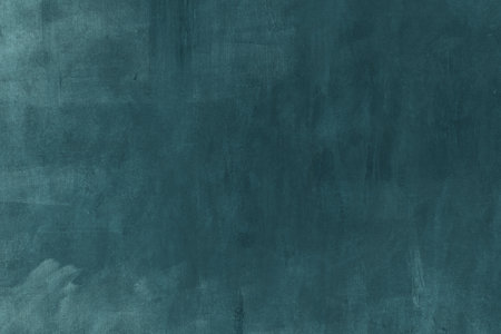 Cerulean blue painted wall grunge backgroundの写真素材