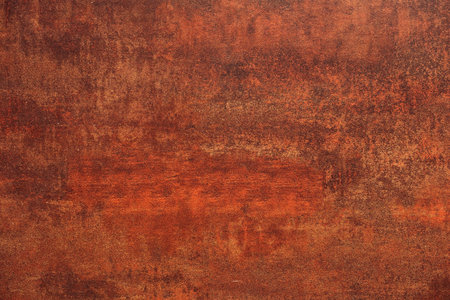 Red rusty metal panel background grunge textureの写真素材