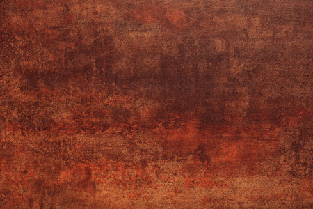 Red rusty metal panel background grunge textureの写真素材