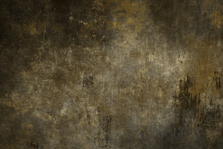 Worn out golden grunge background with dark vignette bordersの写真素材