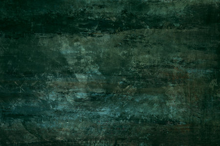 Dark green abstract painting grunge backgroundの写真素材