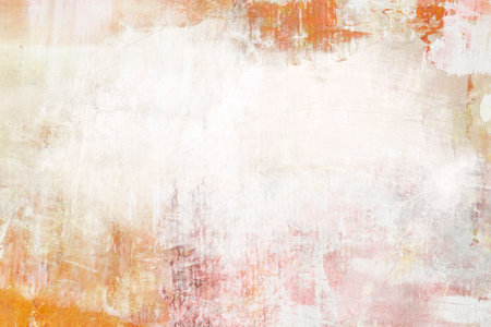 Abstract acrylic painting on canvas, grunge smudged backgroundの写真素材