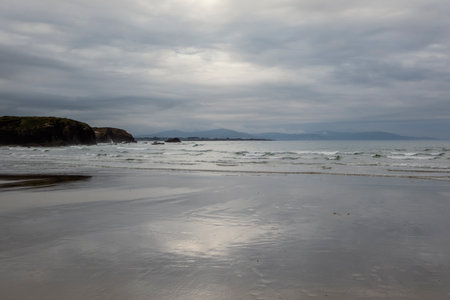 Beautiful Cantabrian sea coastline in the province of Lugo, Galicia, Spainの写真素材