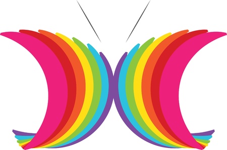 Abstract Colorful Butterfly Design Vectorのイラスト素材