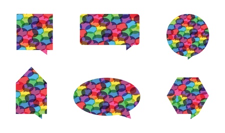 Vector Colorful Speech Bubblesのイラスト素材