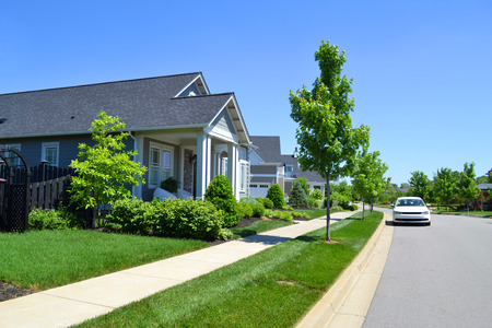 Brand New, New England Style Cape Cod Dream Home Neighborhoodのeditorial素材