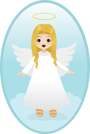 cute little angelのイラスト素材