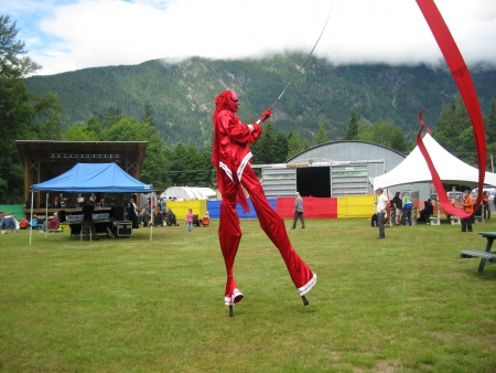 Red clown with ribbonのeditorial素材