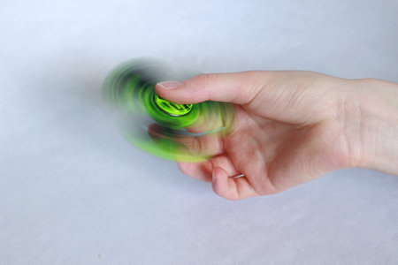 Toy stress spinner for child and adult colorfulの写真素材