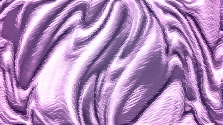 Purple metallic paint texture material background. Flowing, fluid substance with a metallic or iridescent sheen of deep and light purple. Soft, ethereal, sense of depth effect.の写真素材