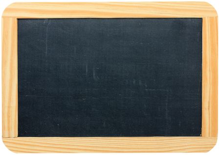 Blank blackboard in wooden frameの写真素材
