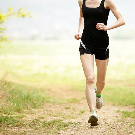 Jogging in natureの写真素材