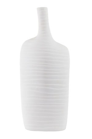 White vase isolated on whiteの写真素材
