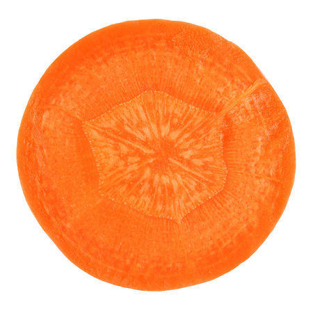 Carrot slice isolated on white