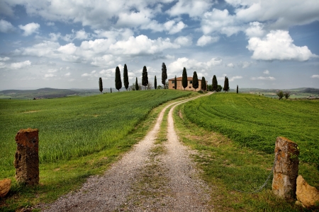 Beautiful landscape of Tuscany, Italyの写真素材
