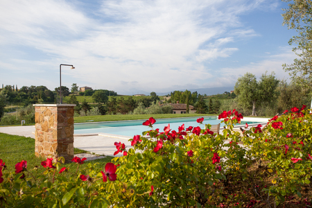 Villa in Tuscany with pool and gardenの写真素材