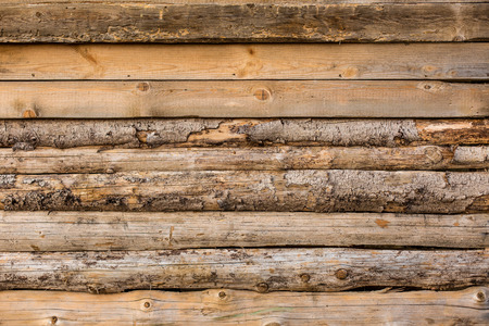 Background image of wooden trunks in wallの写真素材