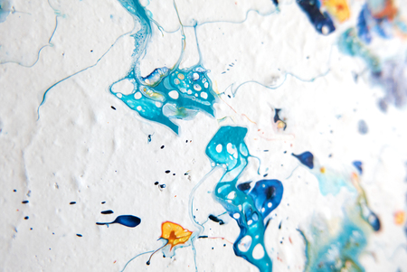 Original fluid art detail on canvas close upの写真素材