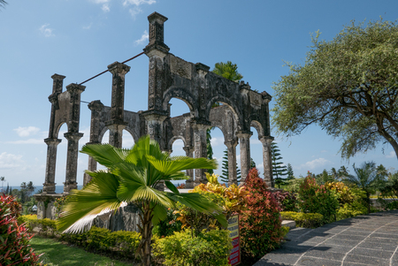 Memory of ruins in Taman Ujung Water Palaceの写真素材