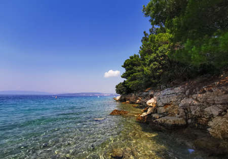 Wild beach on the Krk island in Croatiaの写真素材