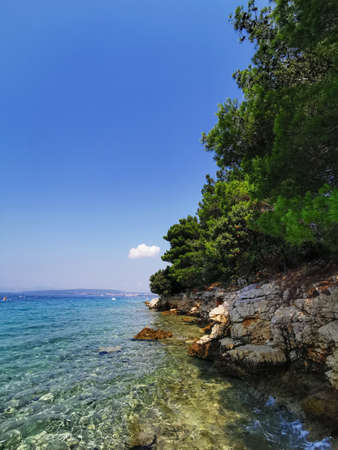Wild beach on the Krk island in Croatiaの写真素材