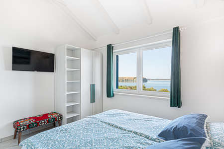 Seaside bedroomの写真素材