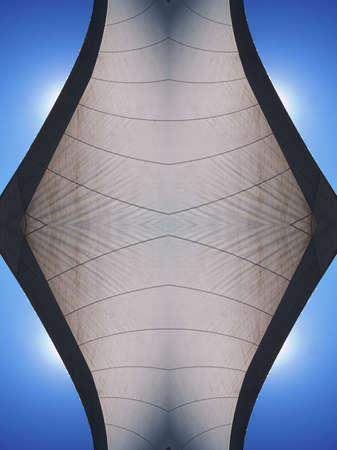 Sails against sky kaleidoscopeの写真素材