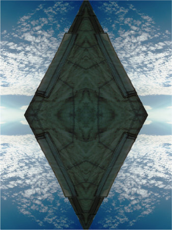 Sails against sky kaleidoscopeの写真素材